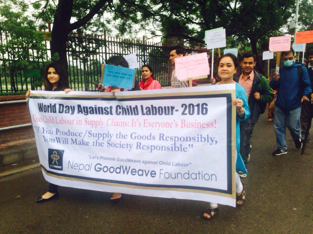 NGF Staff on- rally on World day against child Labour 2016 2