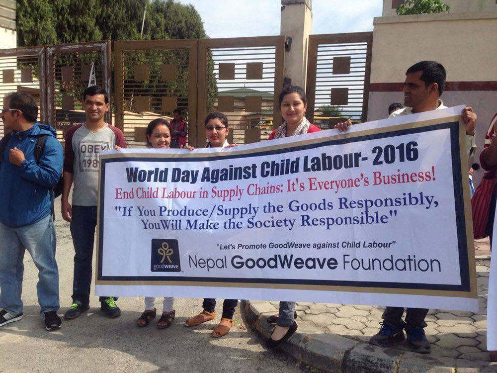 NGF Staff on- rally on World day against child labour 2016 1