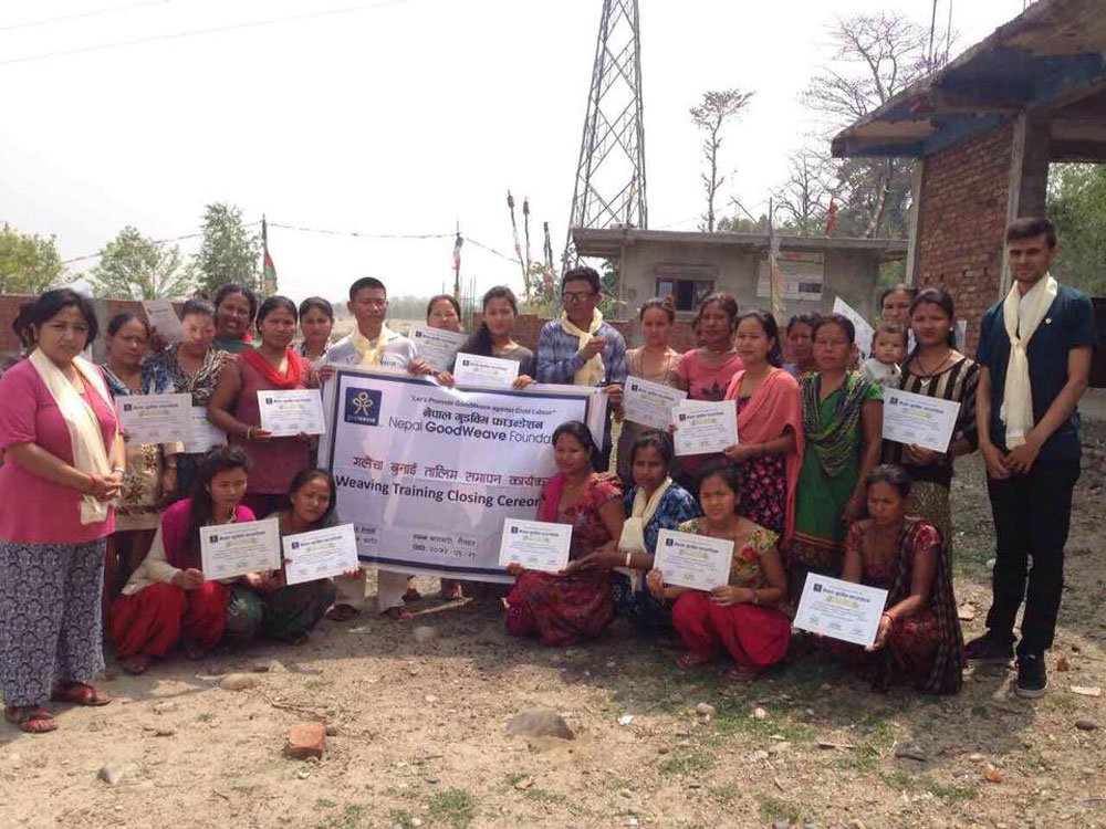Weaving training closing program at Nepal PK carpet Rautahat