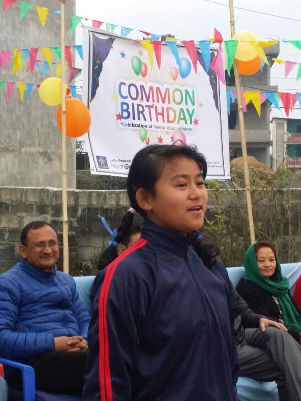 Child performing on common-birthday celebration 2017